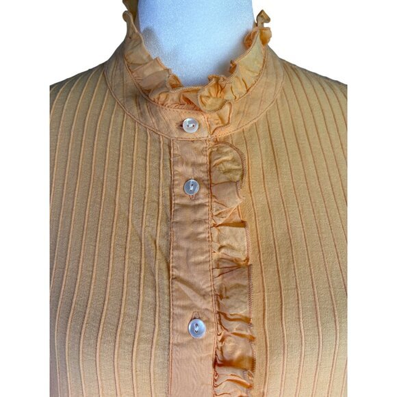 Antik Batik Yvonne Blouse Large Top Mango Victorian-inspired Puffy Sleeves Ruffl - Picture 4 of 13